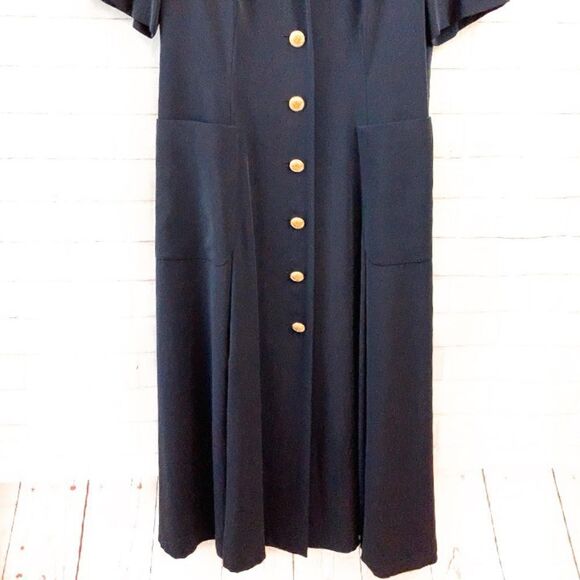 GIVENCHY EN PLUS Navy Button Down Dress - Picture 4 of 10